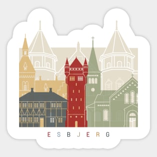 Esbjerg skyline poster Sticker